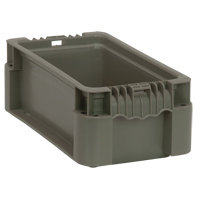 Contenant pliable et empilable, 7" la x 12" p x 5" h, Gris TGS INDUSTRIEL