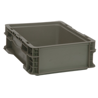Contenant pliable et empilable, 15" la x 12" p x 5" h, Gris TGS INDUSTRIEL