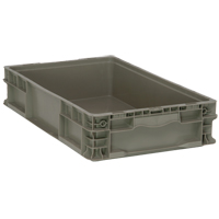 Contenant pliable et empilable, 15" la x 24" p x 5" h, Gris TGS INDUSTRIEL