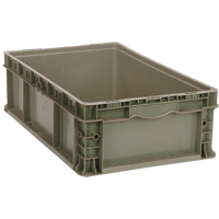 Contenant empilable, 15" la x 15" p x 9,5" h, Gris TGS INDUSTRIEL