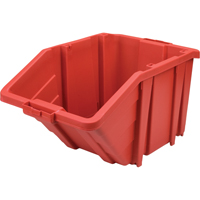 Jumbo Plastic Bin, 15-1/2" W x 13" H x 25" D, Red, 200 lbs. Capacity TGS INDUSTRIEL