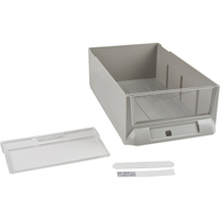 Replacement Drawer for KPC-200 Parts Cabinets, Plastic, 5-3/8" W x 9-13/16" D x 3-3/10" H, Grey TGS INDUSTRIEL