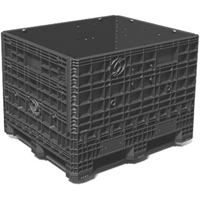 Conteneurs repliables &agrave; usage moyen Bulkpak, 48" lo x 40" la x 34" h, Noir TGS INDUSTRIEL