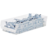 Bacs de rangement pour tablettes, 6-5/8" la x 4" H x 23-5/8" p, Transparent, Capacit&eacute; 50 lb TGS INDUSTRIEL