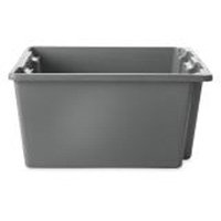 Caisse-palette empilable et emboîtable, 10" x 15,5" x 19,5", Gris TGS INDUSTRIEL