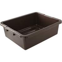Undivided Bus/Utility Box, 7" H x 21.5" D x 17" L, Plastic, Brown TGS INDUSTRIEL