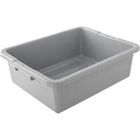 Undivided Bus/Utility Box, 7" H x 21.5" D x 17" L, Plastic, Grey TGS INDUSTRIEL