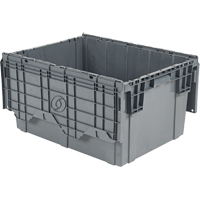 Contenants de distribution Flipak en plastique poly&eacute;thyl&egrave;ne (PE), 39" x 14" x 13", Gris TGS INDUSTRIEL