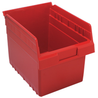 Bacs pour &eacute;tag&egrave;re Store-Max, 8-3/8" la x 8" H x 11-5/8" p, Rouge, Capacit&eacute; 44 lb TGS INDUSTRIEL