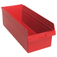 Bacs pour &eacute;tag&egrave;re Store-Max, 11-1/8" la x 8" H x 23-5/8" p, Rouge, Capacit&eacute; 68 lb TGS INDUSTRIEL