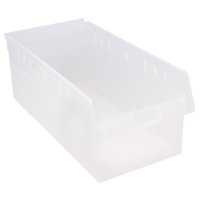 Bacs pour &eacute;tag&egrave;re Store-Max, 11-1/8" la x 8" H x 23-5/8" p, Transparent, Capacit&eacute; 68 lb TGS INDUSTRIEL