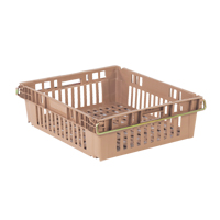 Contenant en plastique empilable Stack-N-Nest pour l'agriculture, 20,3" x 24" x 6,8", Beige TGS INDUSTRIEL
