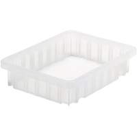 Contenant Divider Box, Plastique, 10,875" la x 8,25" p x 2,5" h, Transparent TGS INDUSTRIEL