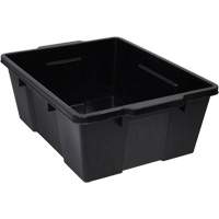 Contenant avec loquets en plastique,  la x 21" p x 7,75" h, Noir TGS INDUSTRIEL