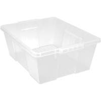 Contenant avec loquets en plastique,  la x 21" p x 7,75" h, Transparent TGS INDUSTRIEL