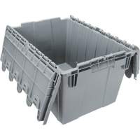 Contenant de distribution en plastique avec dessus basculant, 21,65" x 15,5" x 12,5", Gris TGS INDUSTRIEL