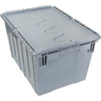 Contenant de distribution en plastique avec dessus basculant, 21,65" x 15,5" x 12,5", Gris TGS INDUSTRIEL