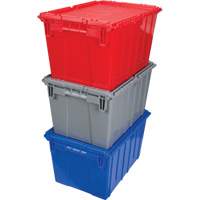 Contenant de distribution en plastique avec dessus basculant, 21,65" x 15,5" x 12,5", Gris TGS INDUSTRIEL