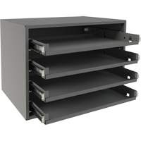 Small Bearing Rack, Steel, 4 Slots, 15-9/16" W x 11-7/8" D x 11-5/16" H, Grey TGS INDUSTRIEL