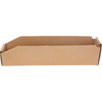 Boîtes profondes en carton ondul&eacute;, 1-7/8" la x 17-1/8" p x 4-1/2" h, Beige TGS INDUSTRIEL