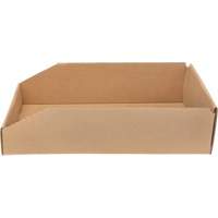 Boîtes profondes en carton ondul&eacute;, 9-3/4" la x 17-1/4" p x 4-1/2" h, Beige TGS INDUSTRIEL