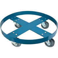 Chariot pour baril, Acier, Capacit&eacute;e 1000 lb, Diam&egrave;tre 24", Roue en Polyur&eacute;thane TGS INDUSTRIEL