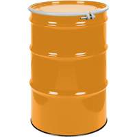 Barils en acier, 55 gal. US (45 gal. imp.), Non doubl&eacute;, Orange, Dessus ouvert, UN1A2/Y1.5/150, Calibre 16 TGS INDUSTRIEL
