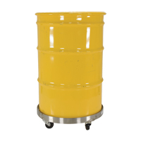 Chariots pour barils, Acier inoxydable, Capacit&eacute;e 800 lb, Diam&egrave;tre 23-1/4", Roue en Caoutchouc TGS INDUSTRIEL