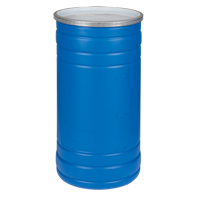 Barils en poly&eacute;thyl&egrave;ne, 15,5 gal. US (12,91 gal. imp.), Dessus ouvert, Bleu TGS INDUSTRIEL