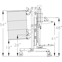 Ergonomic Drum Handler Scale Model - DM-1100-S, 30 - 85 US Gal. (25 - 70 Imperial Gal.) TGS INDUSTRIEL