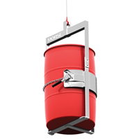Appareil de levage pour baril en acier inoxydable avec crochet sur le dessous, 30 - 55 gal. US (25 - 45 gal. imp.), Cap. 1000 lb/454 kg TGS INDUSTRIEL