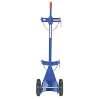 Chariot pour bouteille de gaz, Roues Caoutchouc, Base de 12" la x 15-1/2" lo, 500 lb TGS INDUSTRIEL