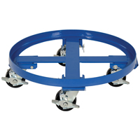 Socle roulant robuste pour baril, Acier, Capacit&eacute;e 2000 lb, Diam&egrave;tre 24-1/8", Roue en Ph&eacute;nolique TGS INDUSTRIEL