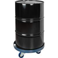 Chariot pour baril, Acier, Capacit&eacute;e 1400 lb, Diam&egrave;tre 24", Roue en &eacute;lastique bleu TGS INDUSTRIEL