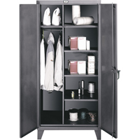 Armoires de rangement/penderies, Acier, 48" la x 24" p x 72" h, Gris TGS INDUSTRIEL