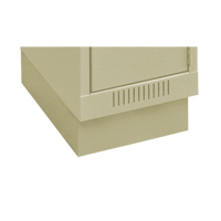 Base en retrait pour casiers &eacute;conomiques Clean Line, 1 Blocs, 4" lo x 12" la x 18" p, Beige, Acier TGS INDUSTRIEL