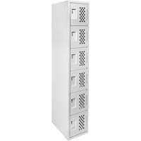 Clean Line Lockerettes, 6 -tier, 18" x 72" x 12", Steel TGS INDUSTRIEL