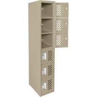 Petits casiers &eacute;conomiques assembl&eacute;s et perfor&eacute;s Clean Line, 6 niveaux, 18" x 72" x 12", Acier TGS INDUSTRIEL
