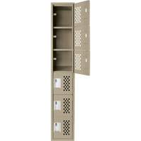 Petits casiers &eacute;conomiques assembl&eacute;s et perfor&eacute;s Clean Line, 6 niveaux, 18" x 72" x 12", Acier TGS INDUSTRIEL