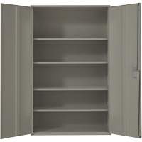 Armoire de rangement Hi-Boy tr&egrave;s large, Acier, 4 Tablettes, 72" h x 48" la x 24" P, Gris TGS INDUSTRIEL
