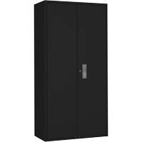 Armoire garde-robe, Acier, 36" la x 18" p x 72" h, Noir TGS INDUSTRIEL