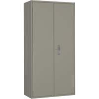 Armoire garde-robe, Acier, 36" la x 18" p x 72" h, Gris TGS INDUSTRIEL