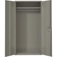 Armoire garde-robe, Acier, 36" la x 18" p x 72" h, Gris TGS INDUSTRIEL