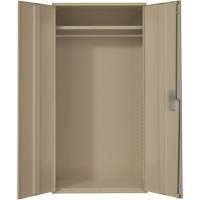 Armoire garde-robe, Acier, 36" la x 18" p x 72" h, Beige TGS INDUSTRIEL