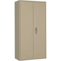 Armoire de rangements combin&eacute;s, Acier, 6 Tablettes, 72" h x 36" la x 18" P, Beige TGS INDUSTRIEL