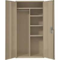 Armoire de rangements combin&eacute;s, Acier, 6 Tablettes, 72" h x 36" la x 18" P, Beige TGS INDUSTRIEL