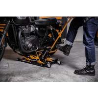 ATV and Motorcycle Jack, 0.75 Ton(s) Capacity, 4-2/3" Lowered, 14-1/2" Raised, Manual Hydraulic TGS INDUSTRIEL