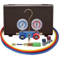 Automotive Manifold Gauge Set with Mini Dye Injector & Manual Couplers TGS INDUSTRIEL