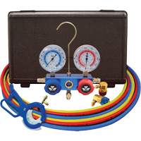 Dual Manifold Gauge Set with 3-in-1 Side Mount Can Tap Valve TGS INDUSTRIEL
