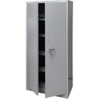 Storage Cabinet, Steel, 4 Shelves, 66" H x 30" W x 15" D, Grey TGS INDUSTRIEL